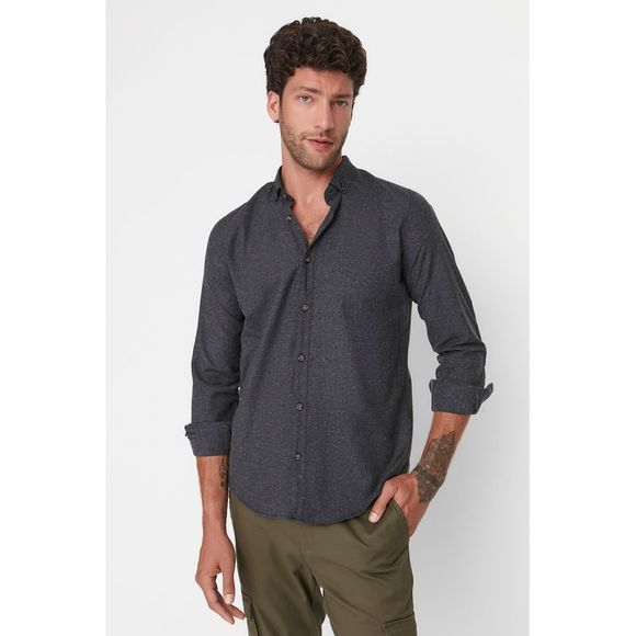 NWT Trendyol Men Slim Button placket Woven Shirt - Picture 3 of 9